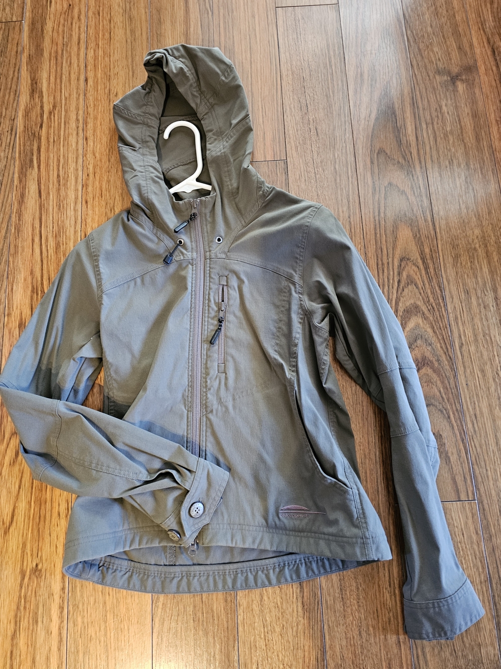 Lightweight Hooded coat in Olive — Women's Water-Resistant Jacket
